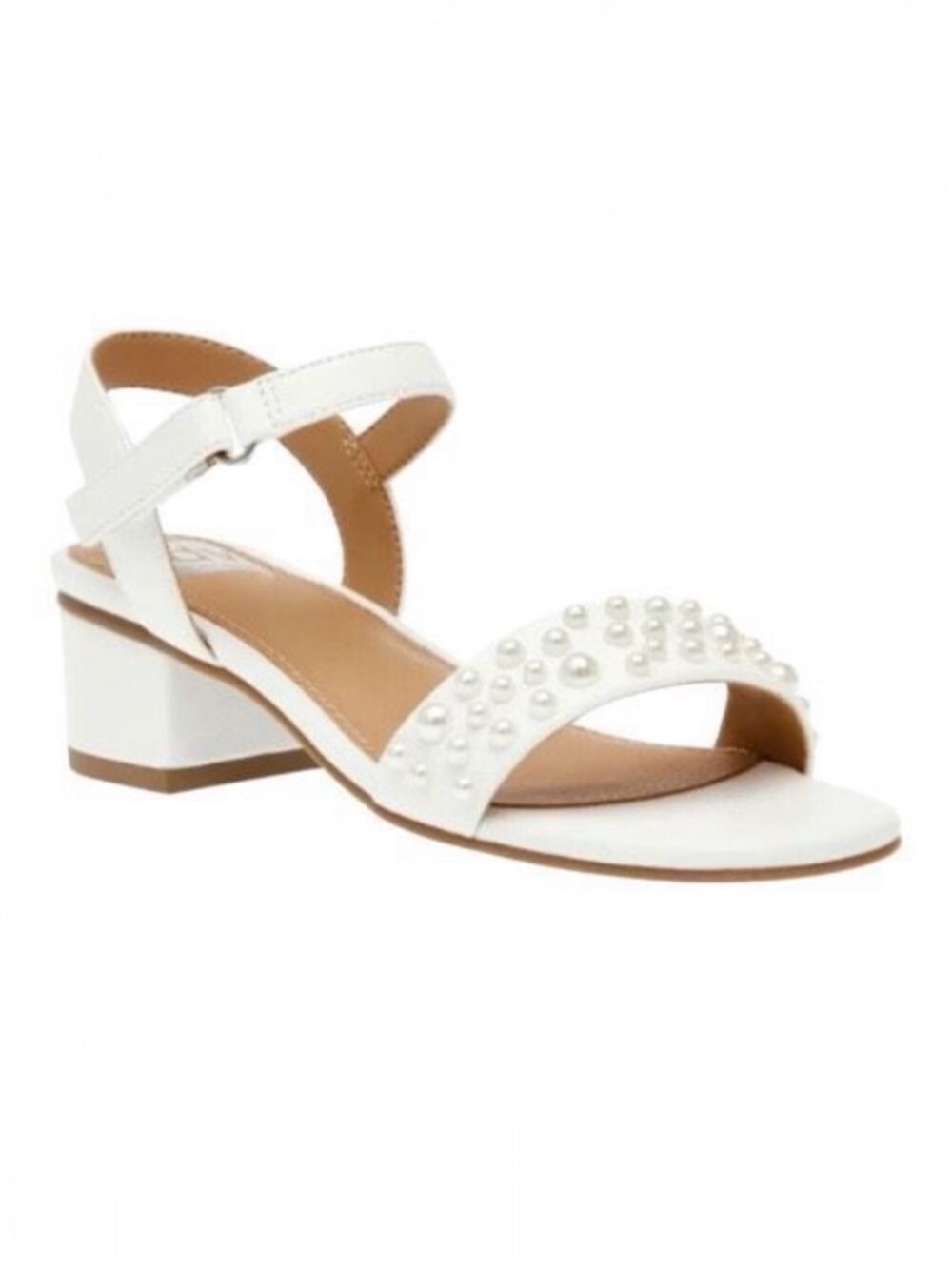 Dolce Vita Girls Golda Imitation Pearl Block Heel Special Occasion Sandal Size 4